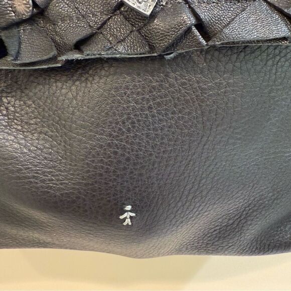 Henry Beguelin Black Pebbled/Woven Shoulder Bag - Picture 2 of 16